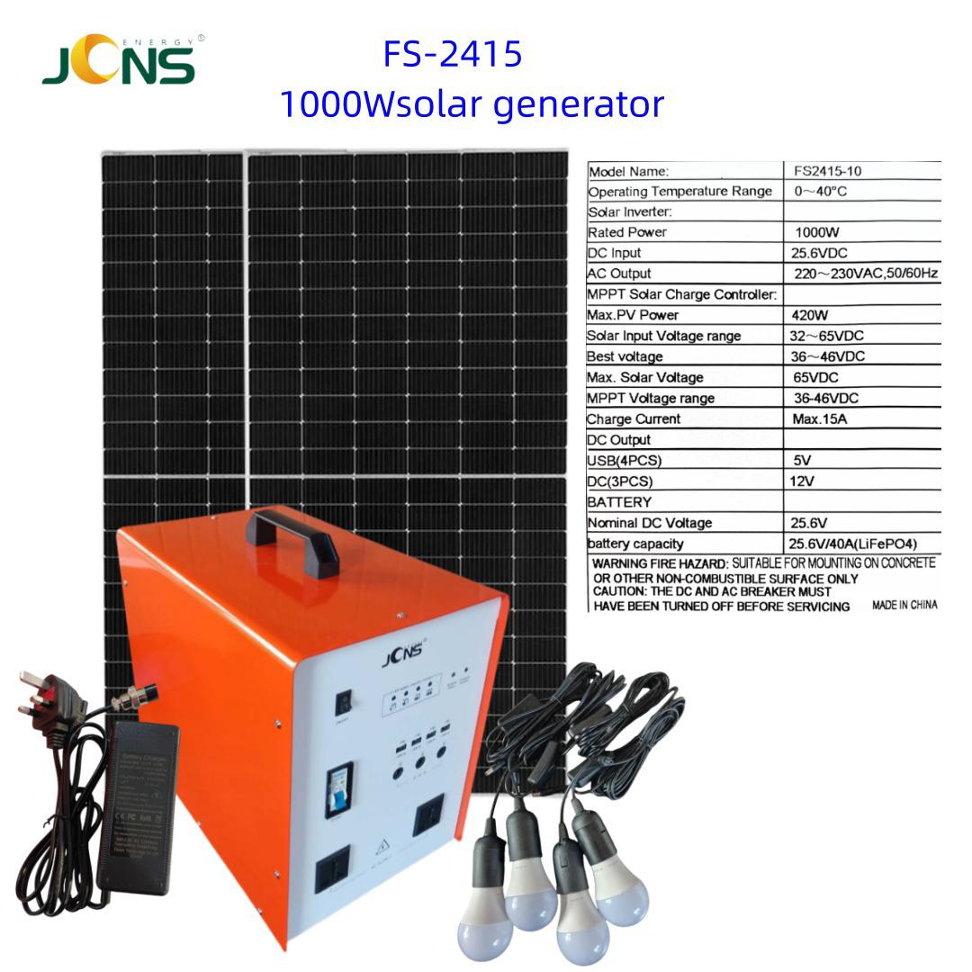 1000w Solar Generator with 1024wh (1.024kw) lithium battery